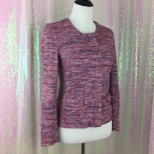 J. Crew Sweater Blazer Sz XS , EUC! Red/ Blue